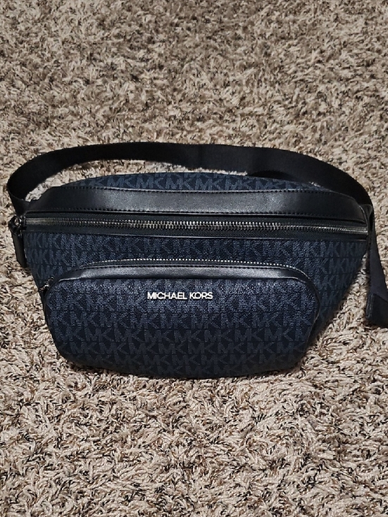 Michael Kors Other - Michael Kors Dark Blue MK Logo Belt Bag
